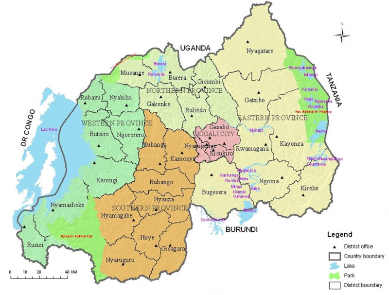 Map Ruanda